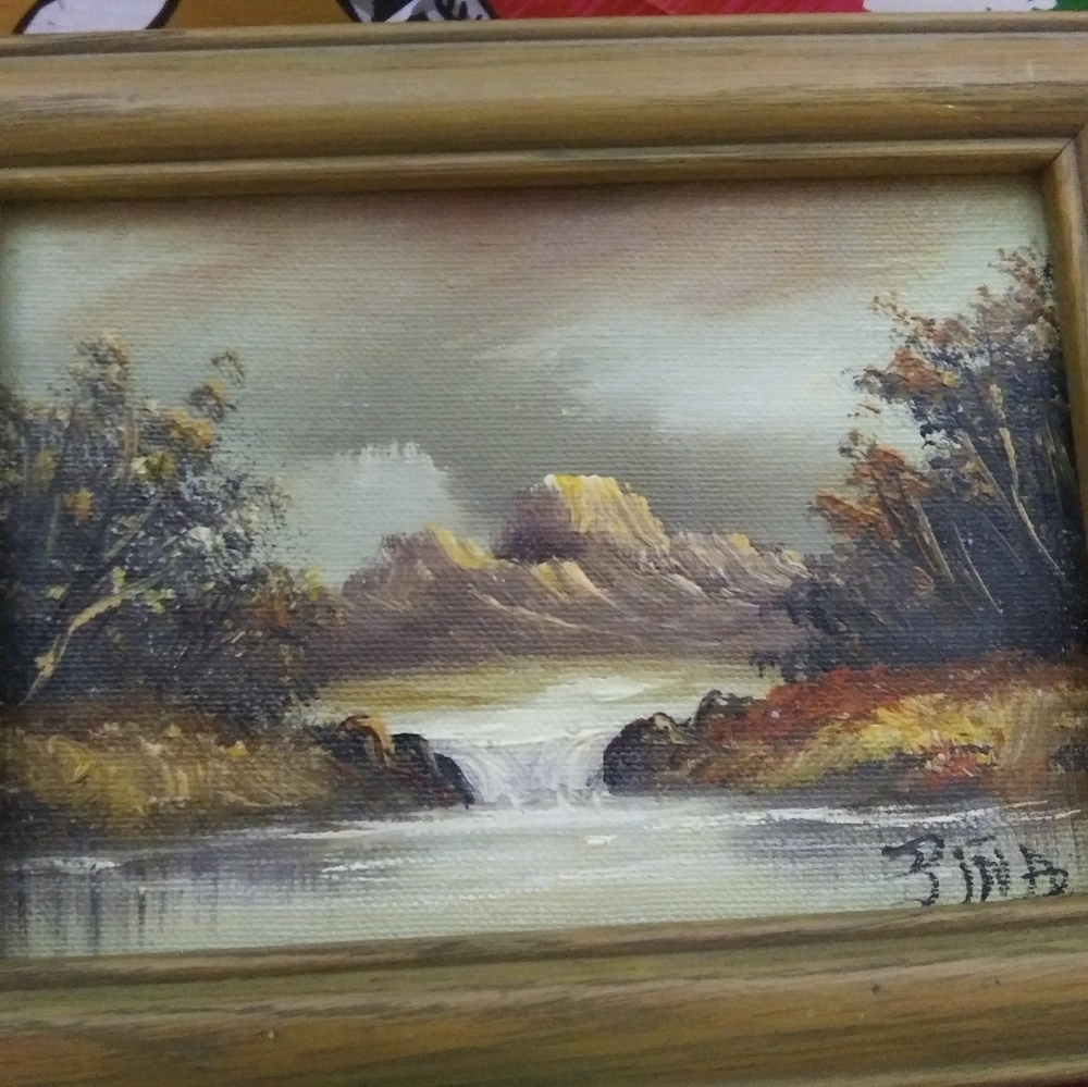 Small Vintage Oil On Canvas/ Signed Pina